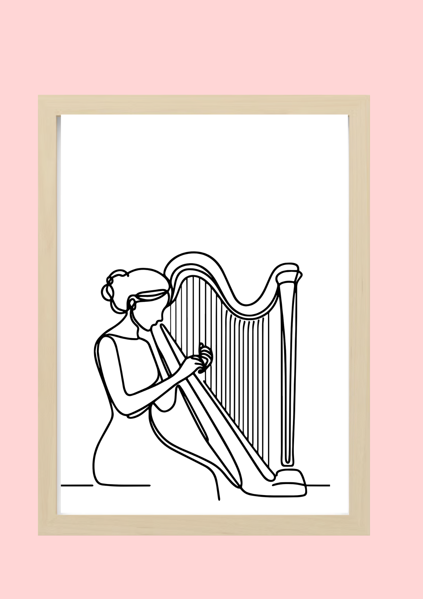 Cadre décoratif personnalisé Harpe