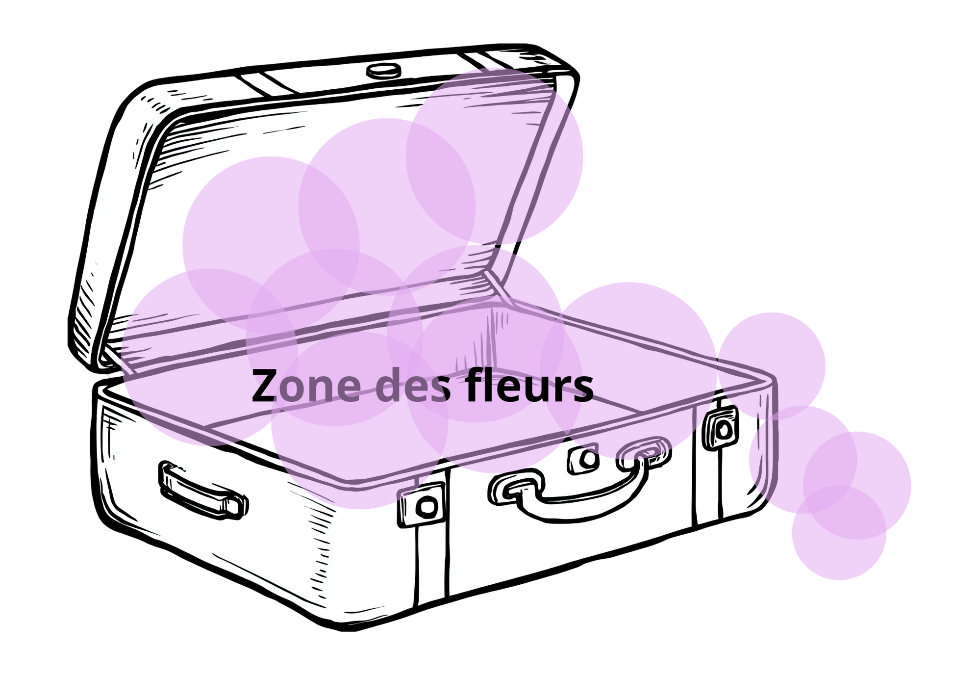 🖼️ Image d’exemple – Zone de création florale
Les zones colorées visibles sur l’image indiquent l’emplacement possible des fleurs.
Il s’agit d’un exemple de positionnement, les fleurs seront disposées dans cette zone selon votre personnalisation (couleurs choisies).