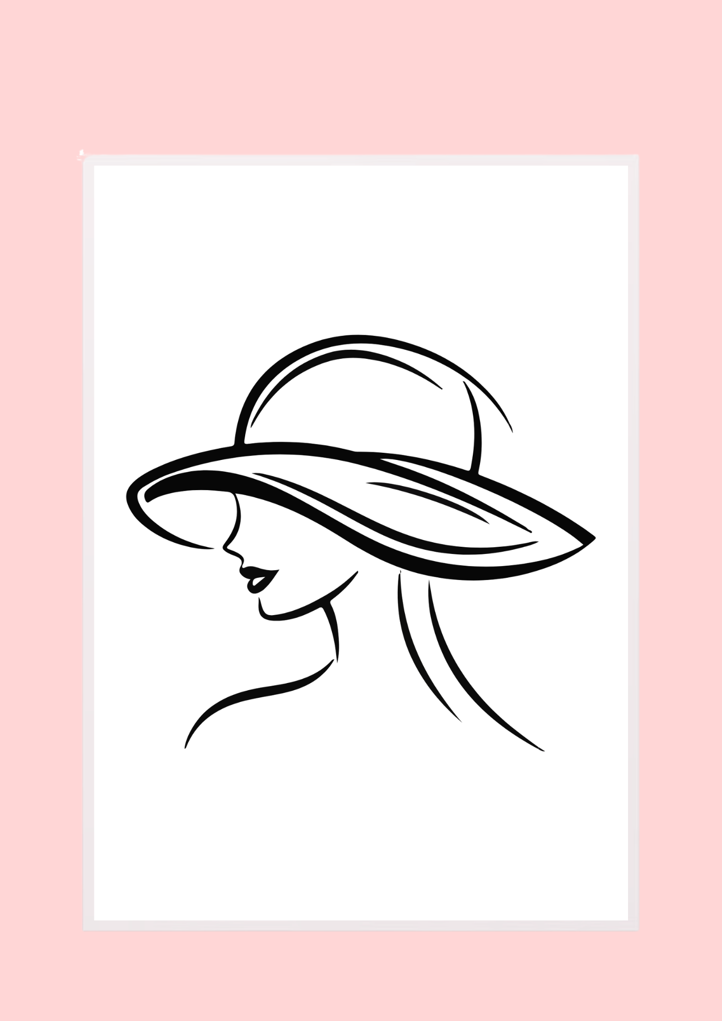 Cadre décoratif personnalisé Chapeau femme