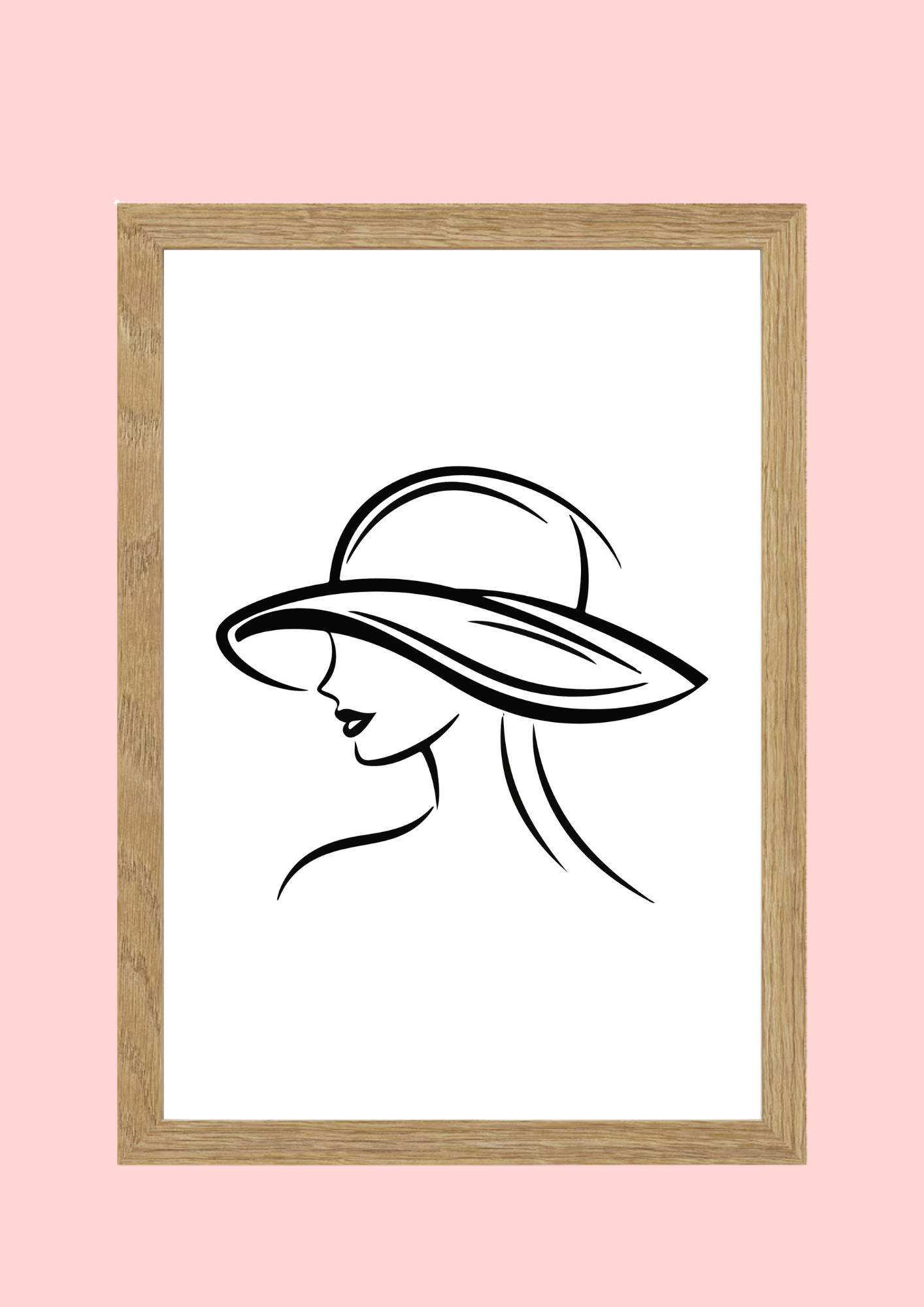 Cadre décoratif personnalisé Chapeau femme