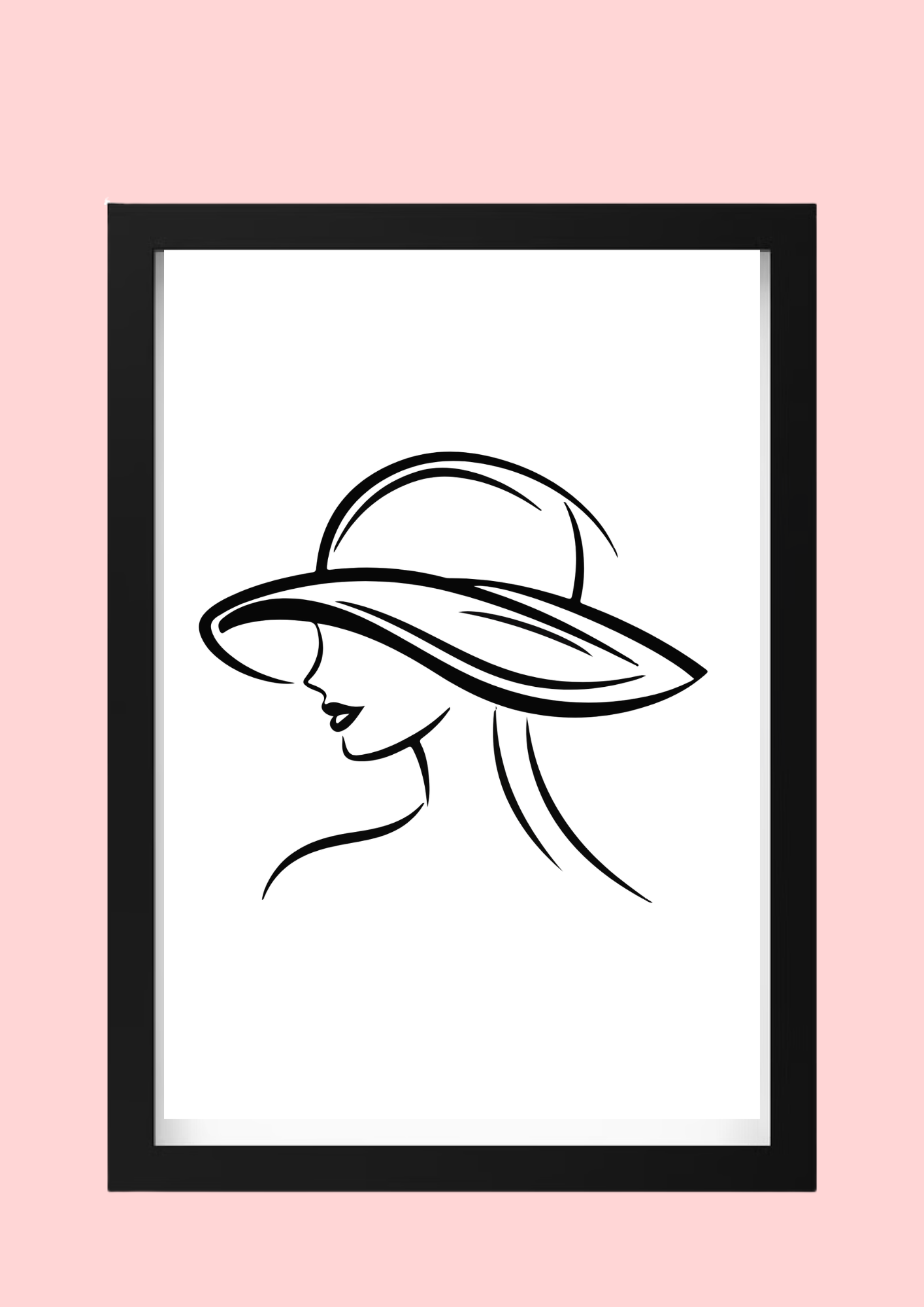 Cadre décoratif personnalisé Chapeau femme