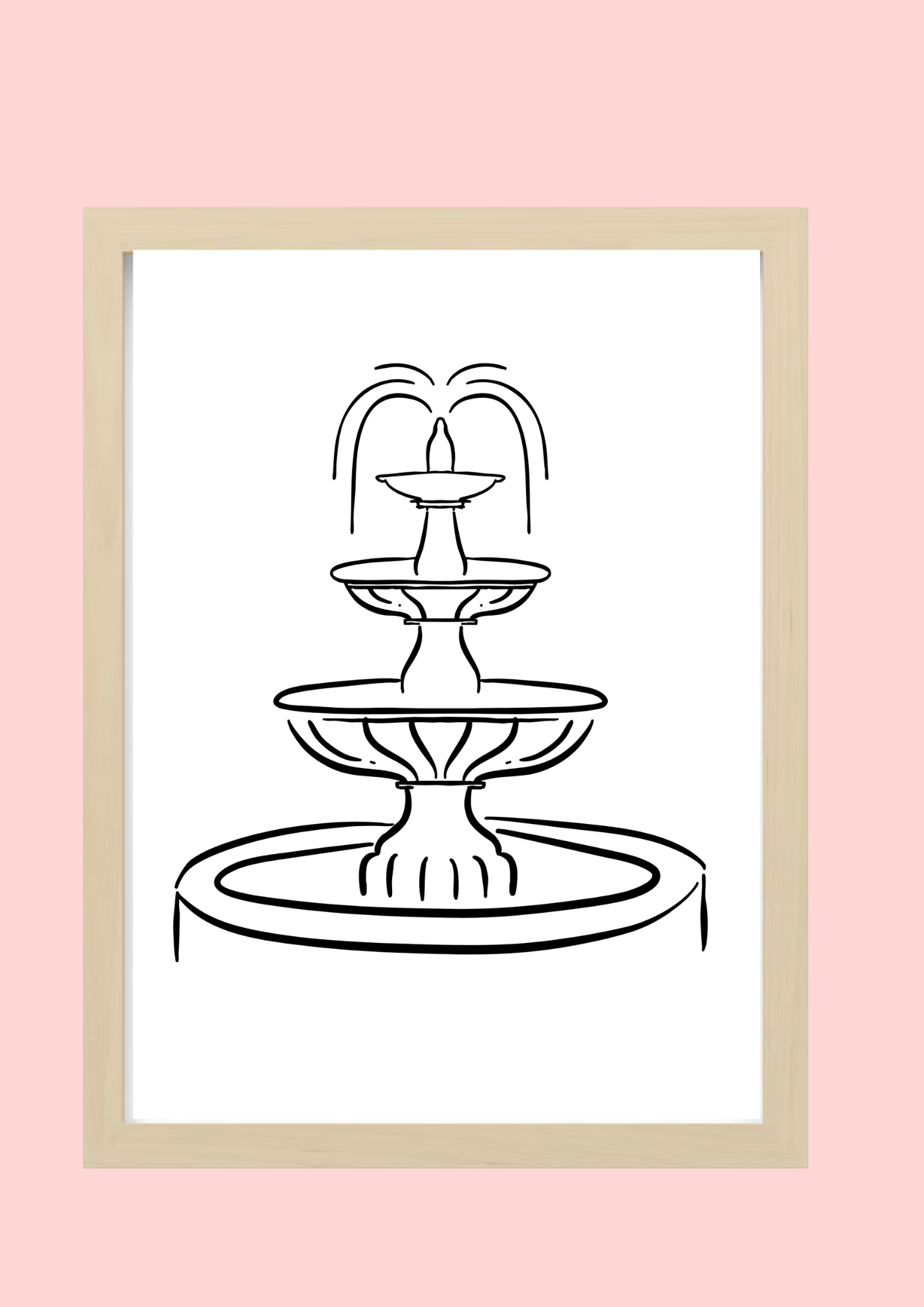 Cadre décoratif personnalisé Fontaine