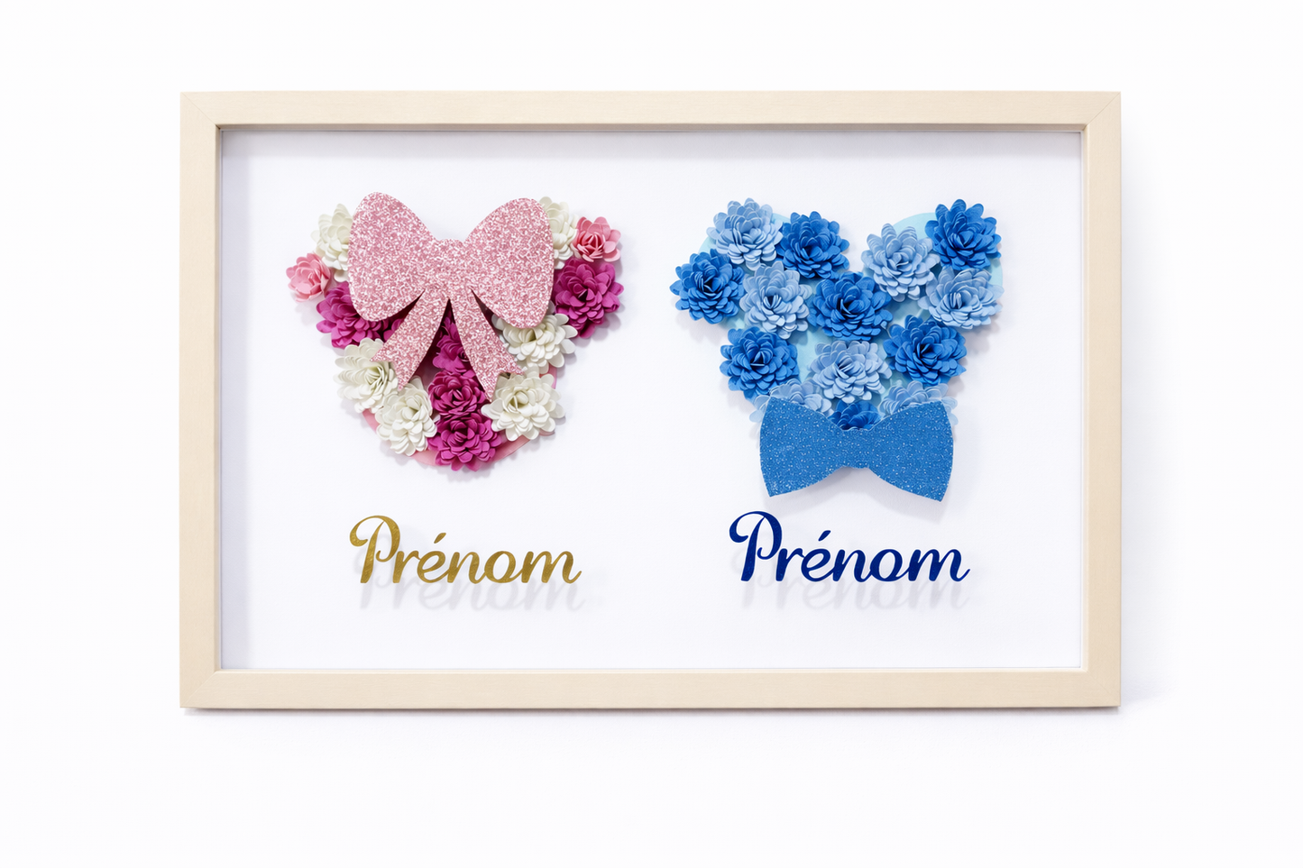 Cadre naissance fille et garçon