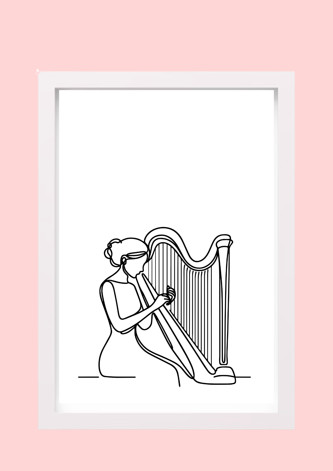 Cadre décoratif personnalisé Harpe