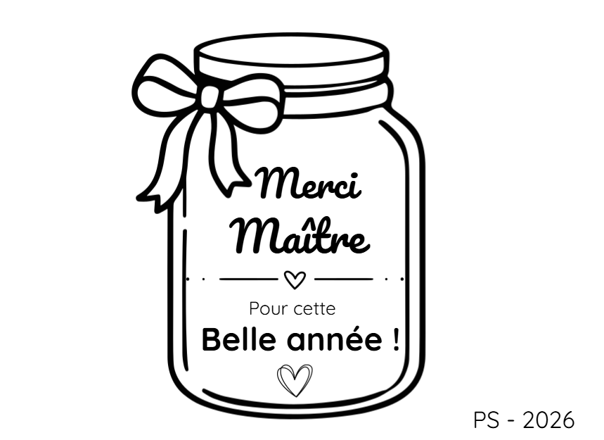 Merci Maître / Maîtresse pour cette belle année