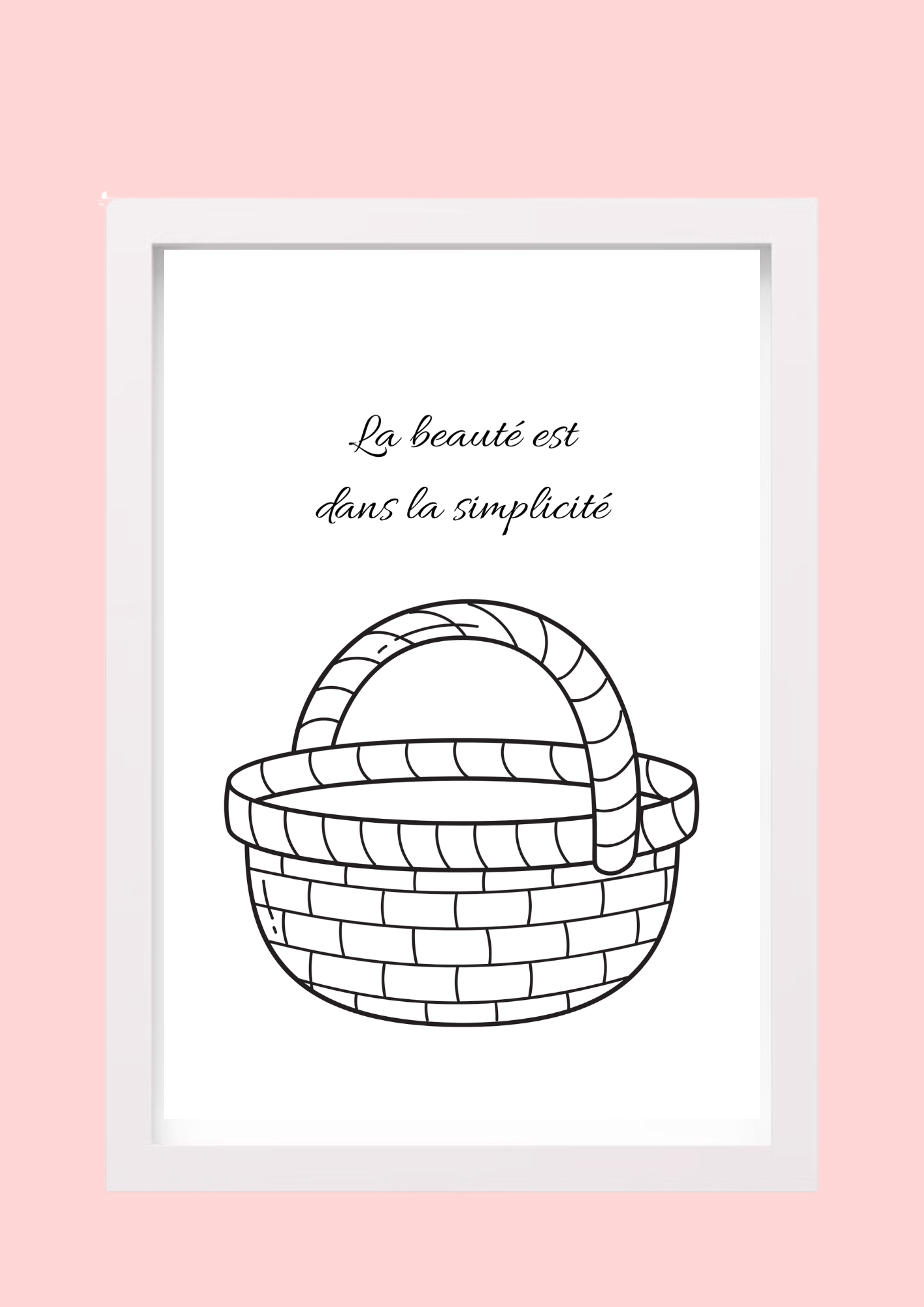 Cadre décoratif personnalisé Panier