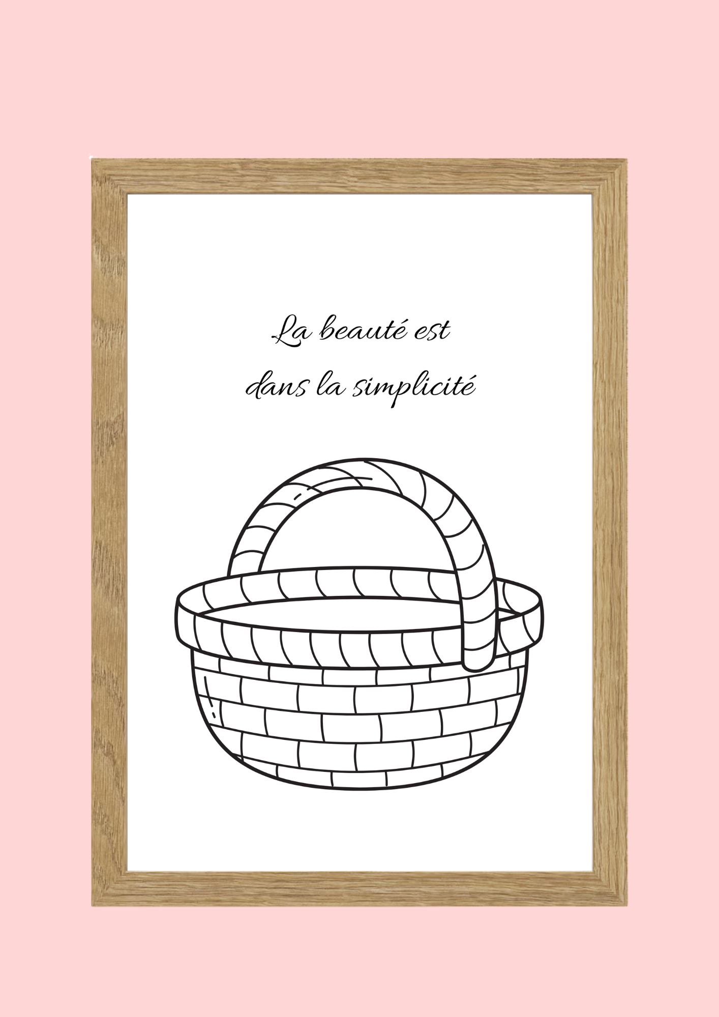 Cadre décoratif personnalisé Panier
