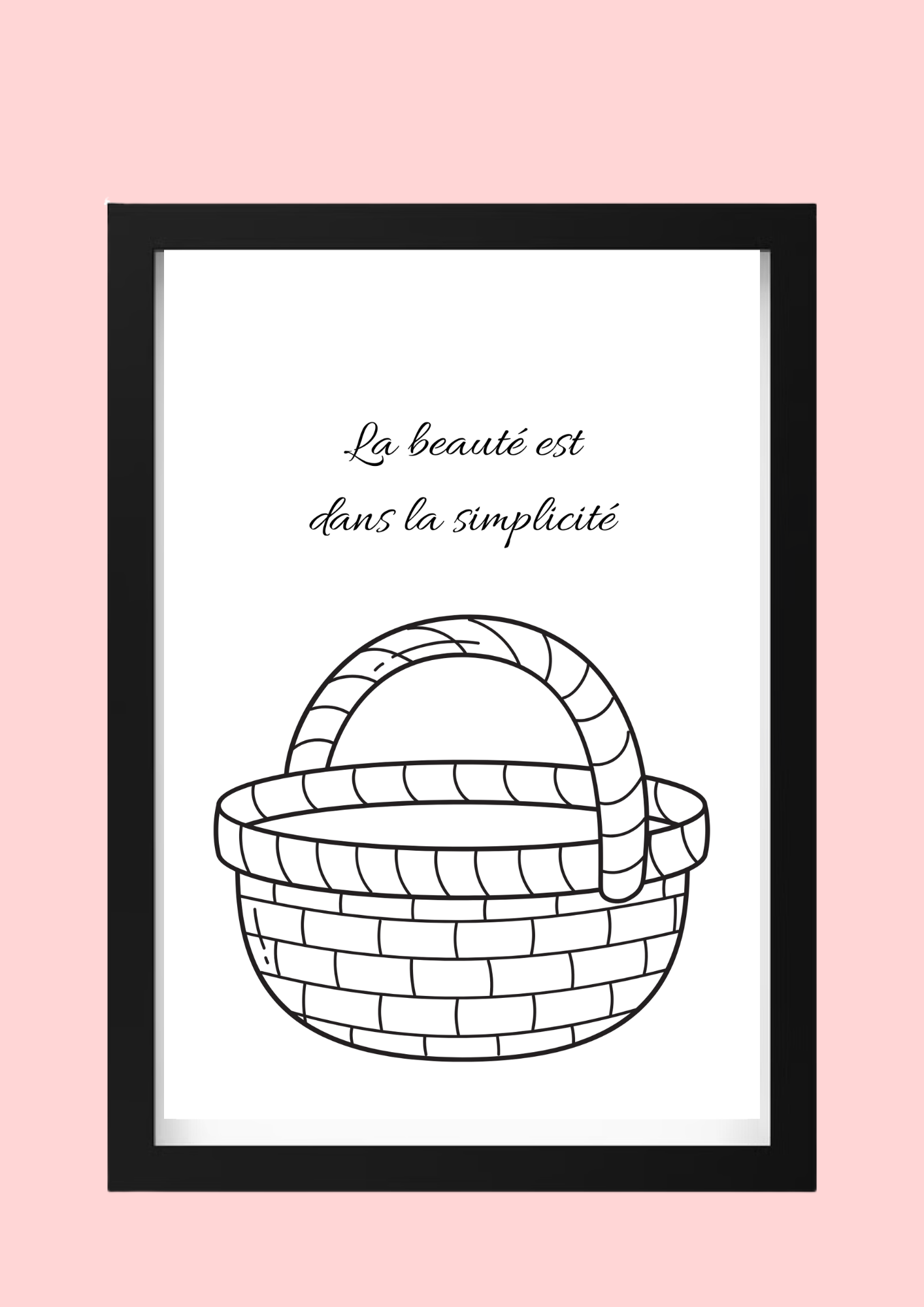 Cadre décoratif personnalisé Panier