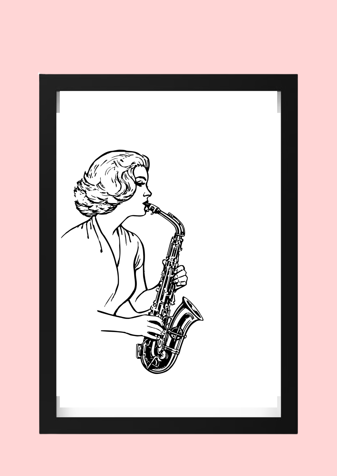 Cadre décoratif personnalisé Saxophone