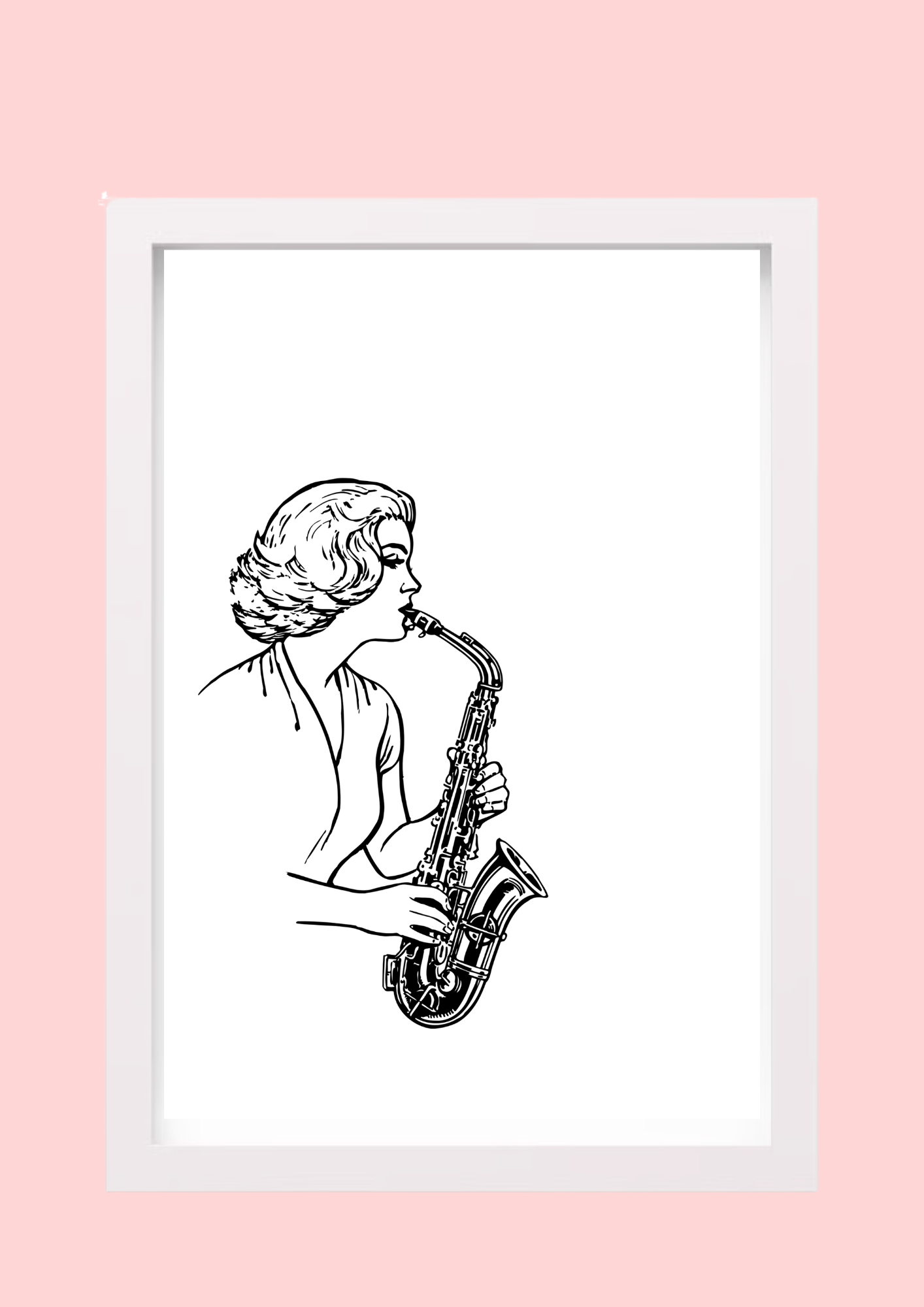Cadre décoratif personnalisé Saxophone