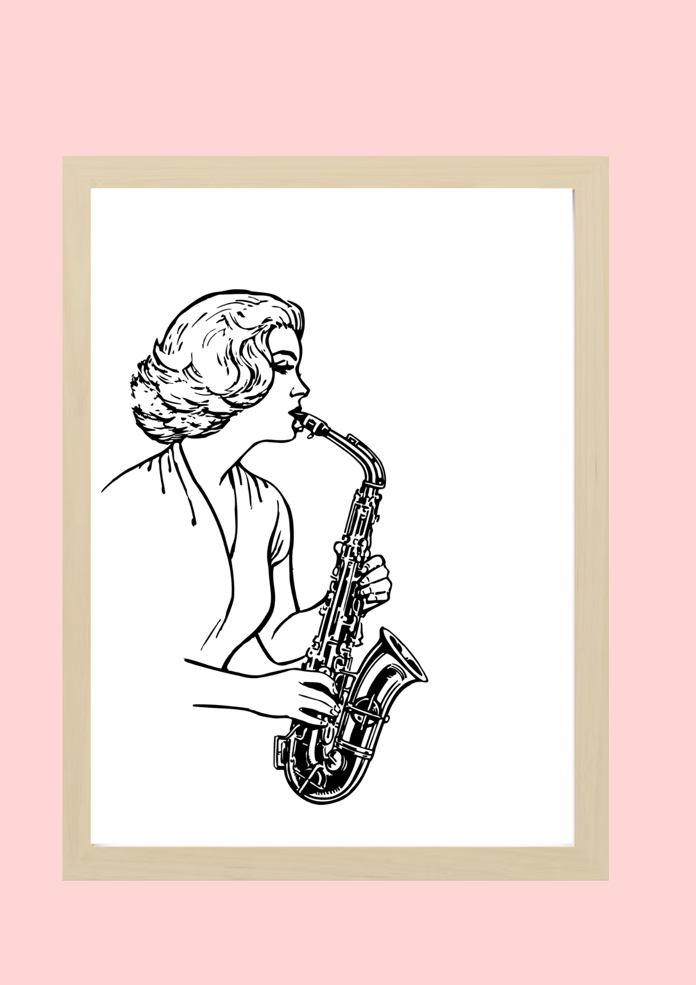 Cadre décoratif personnalisé Saxophone