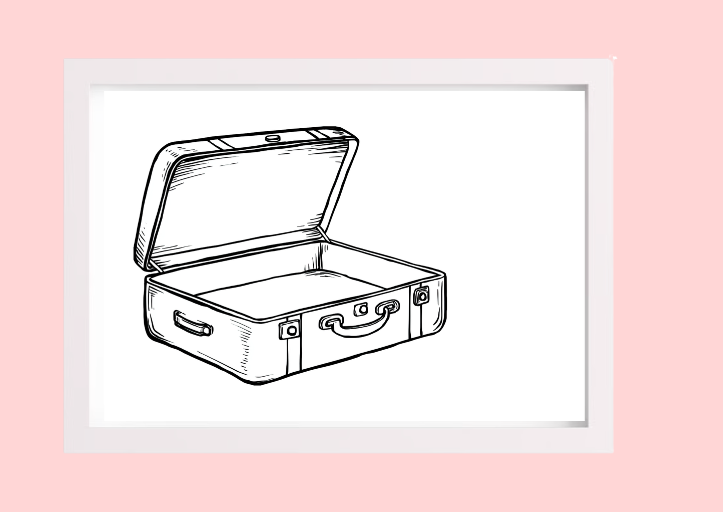 Cadre décoratif personnalisé Valise