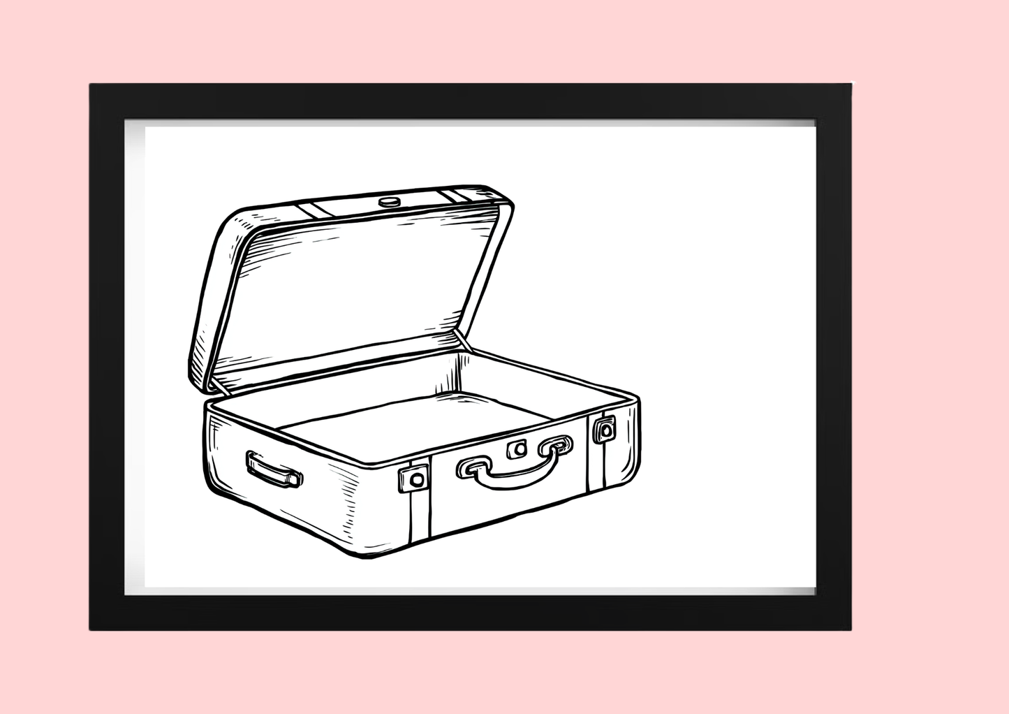 Cadre décoratif personnalisé Valise